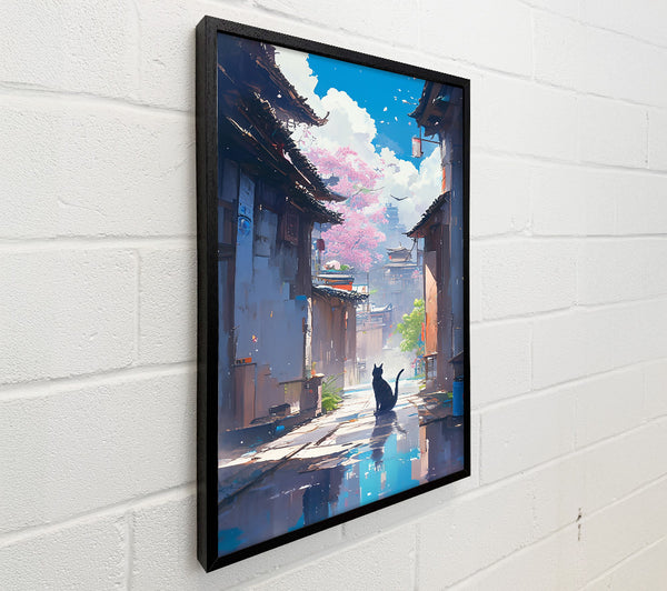 Blue Sky Alleyway Cat
