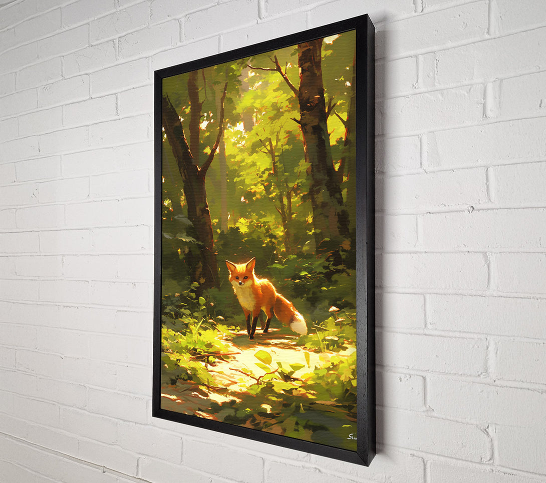 A Canvas Print of Golden Fox Path Canvas Print