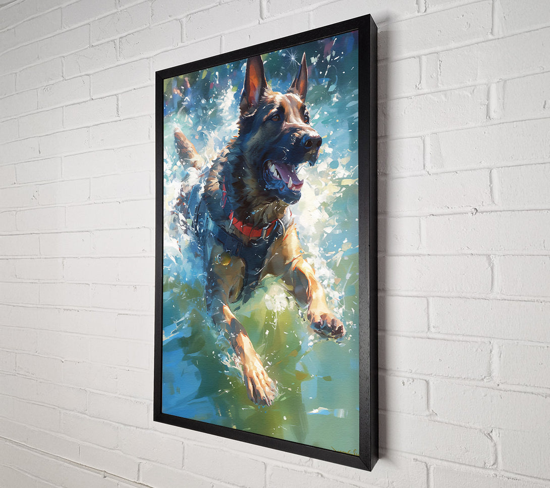  A Canvas Print of Golden Water Splash Canvas Print