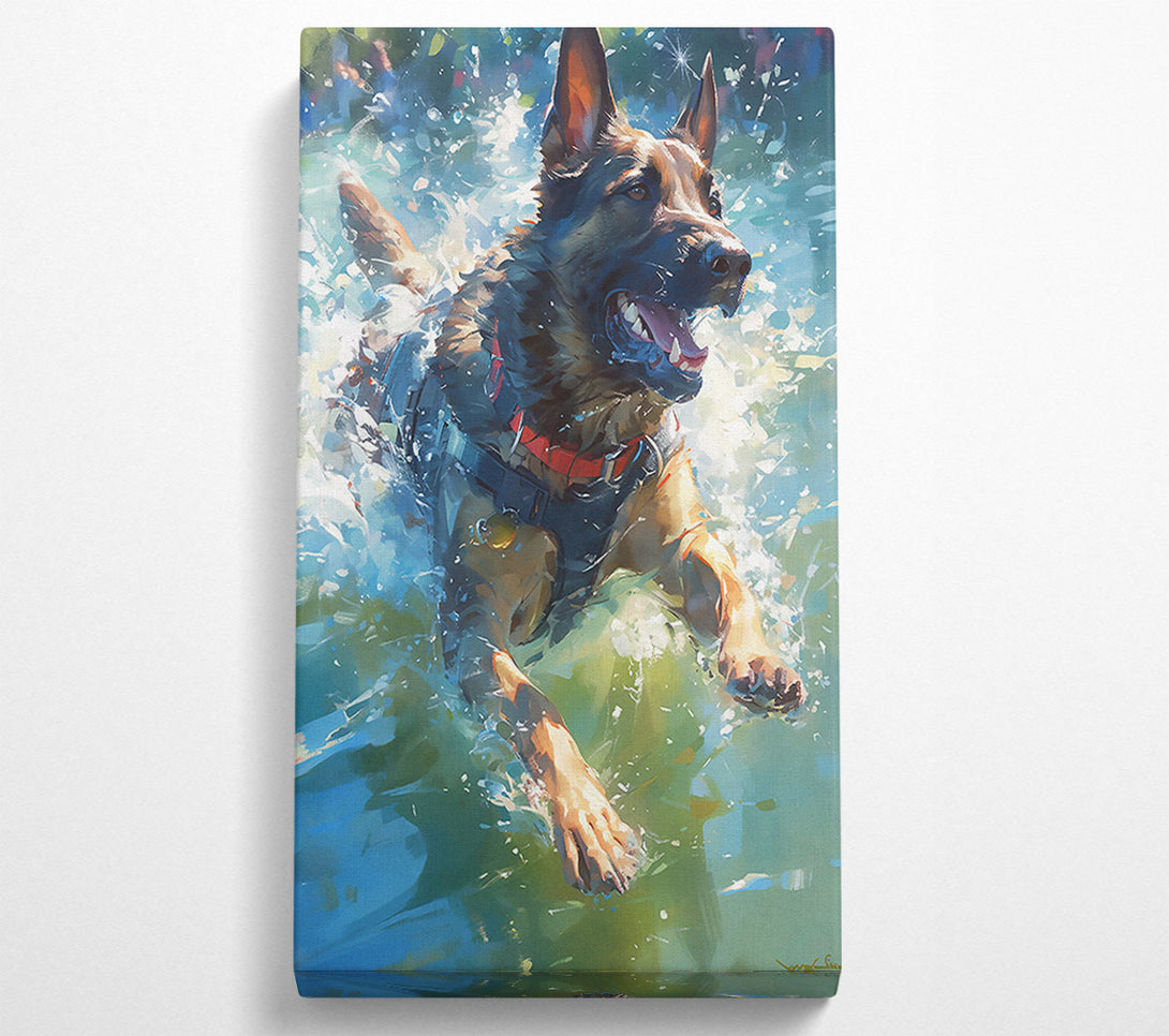  A Canvas Print of Golden Water Splash Canvas Print