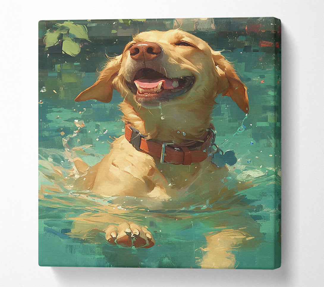  A Canvas Print of Golden Water Joy Canvas Print
