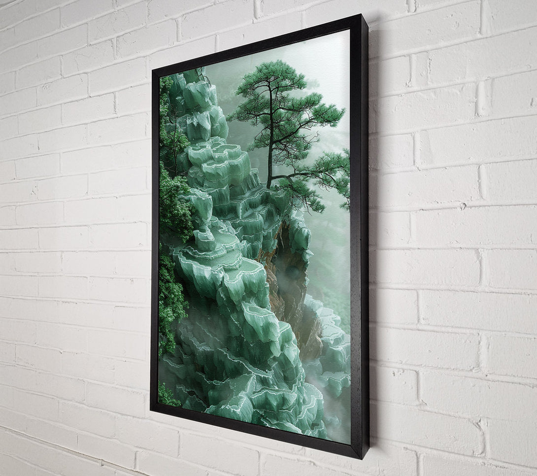  A Canvas Print of Emerald Green Cliffs Canvas Print
