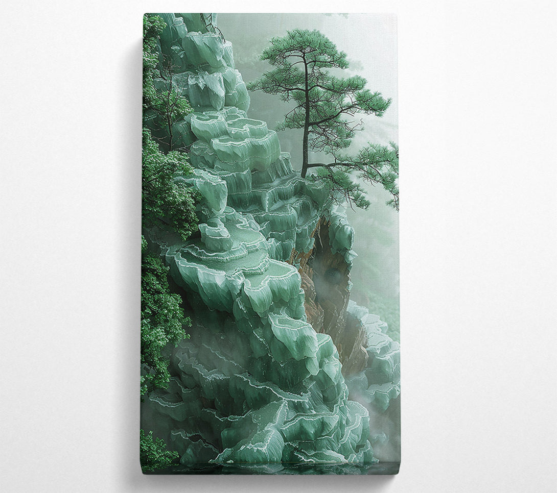 A Canvas Print of Emerald Green Cliffs Canvas Print
