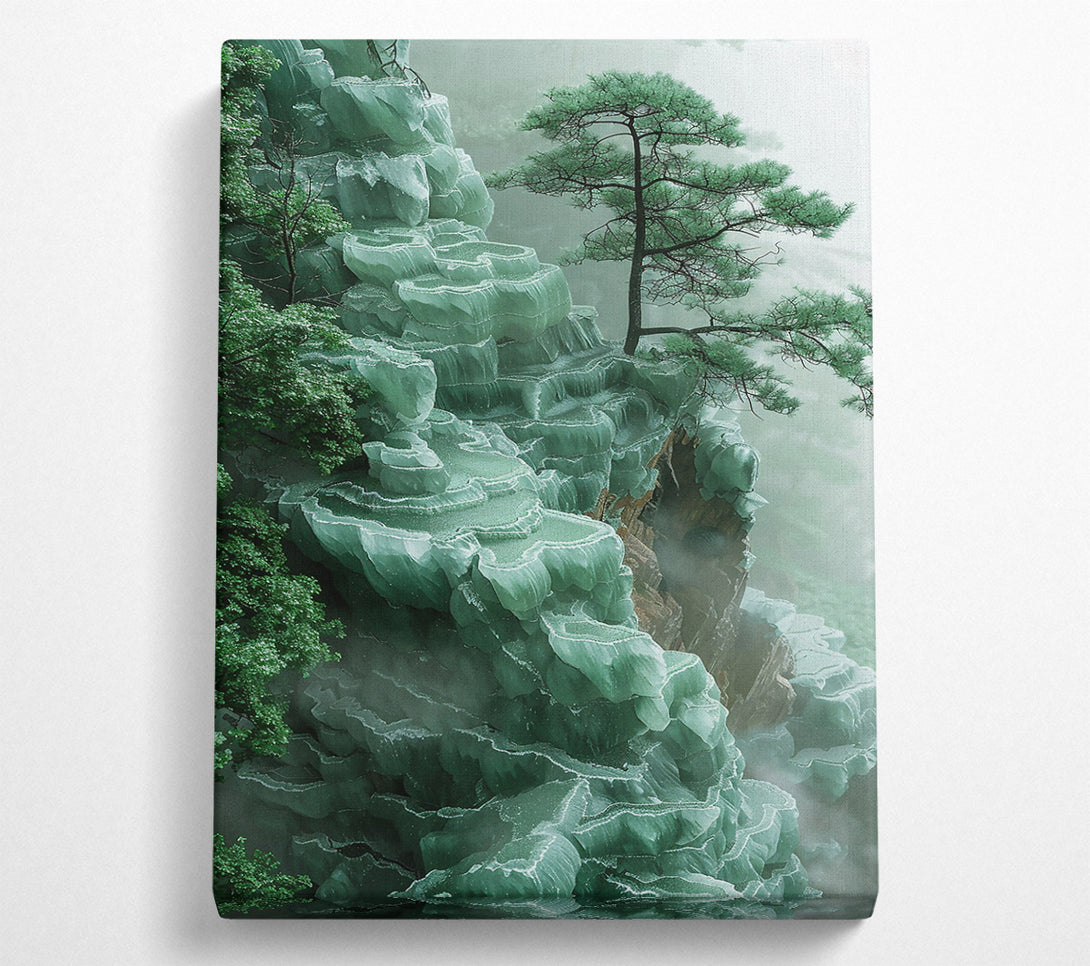  A Canvas Print of Emerald Green Cliffs Canvas Print