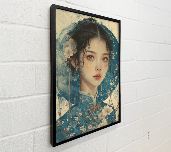 Geisha Woman Blue