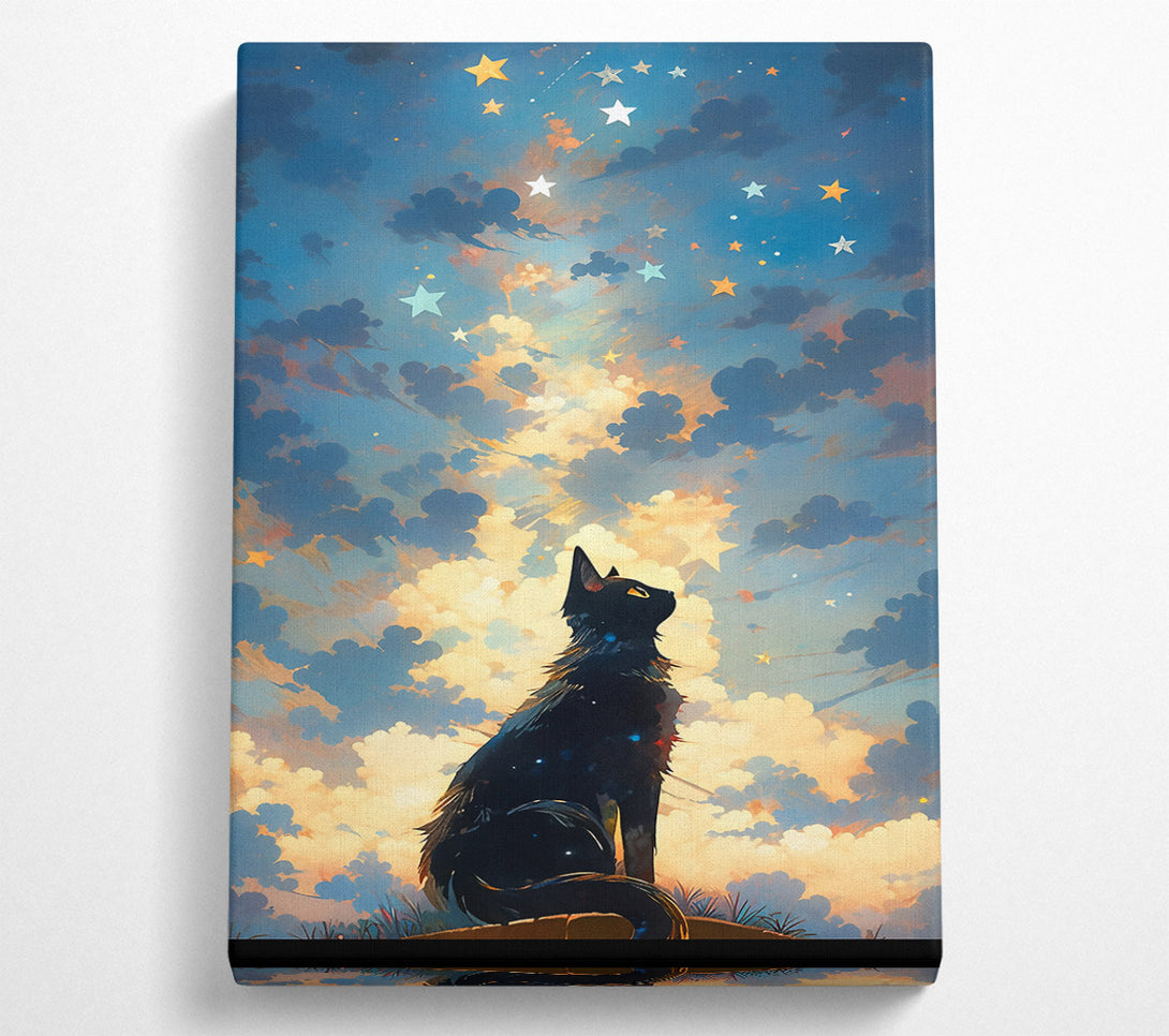  A Canvas Print of Blue Sky Feline Dreams Canvas Art