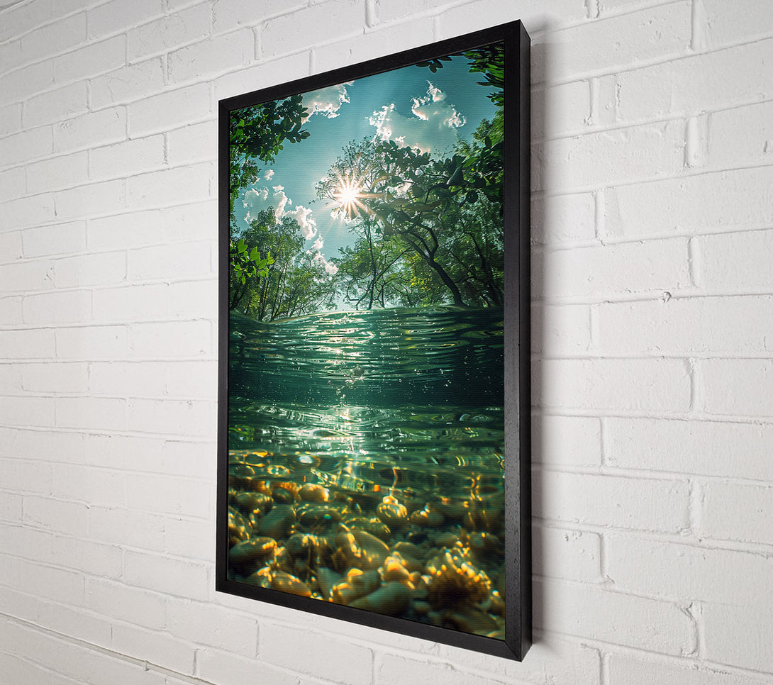  A Canvas Print of Golden Sunlit Waters Canvas Wall Art