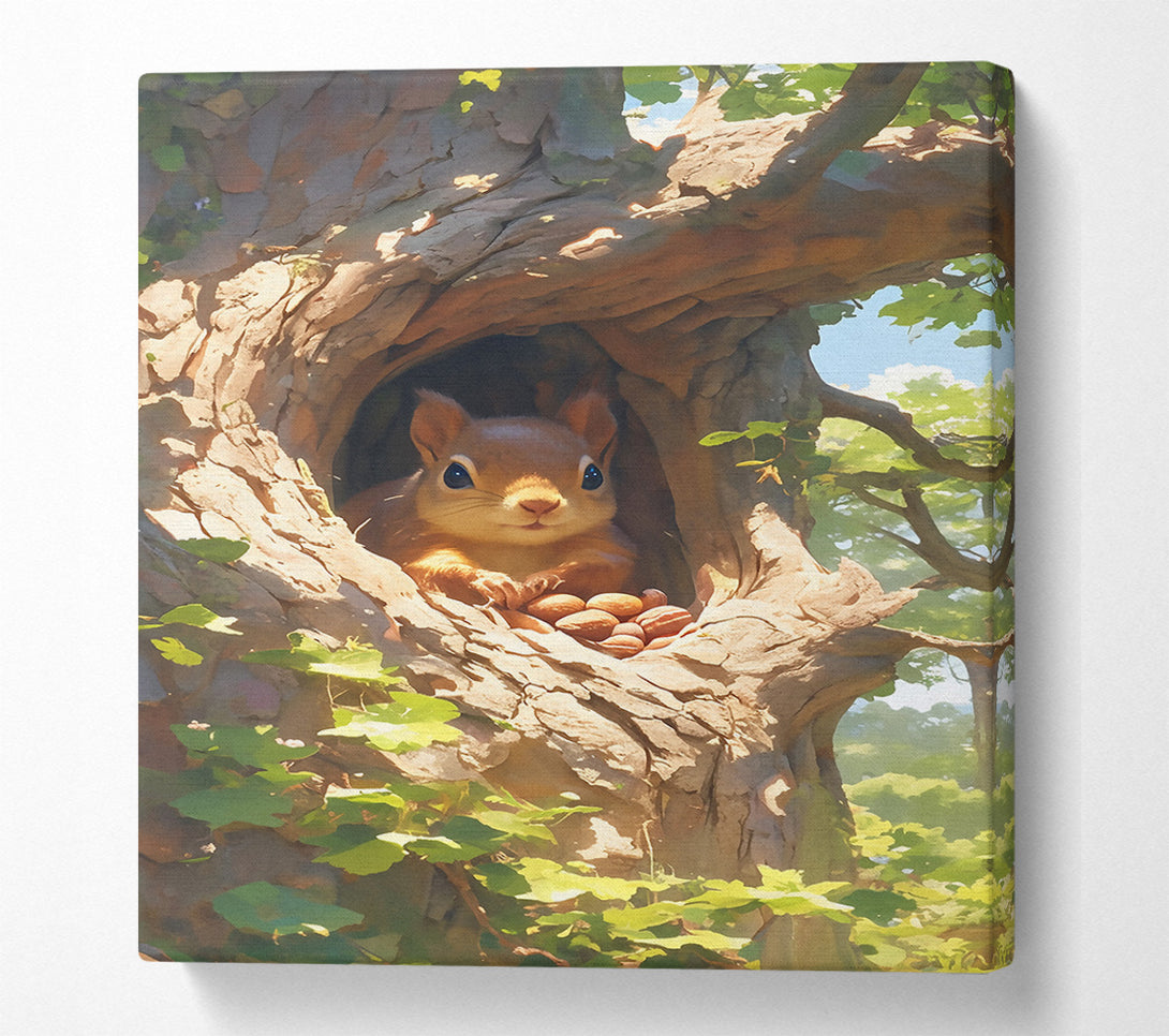  A Canvas Print of Golden Squirrel'S Nest Canvas Wall Art