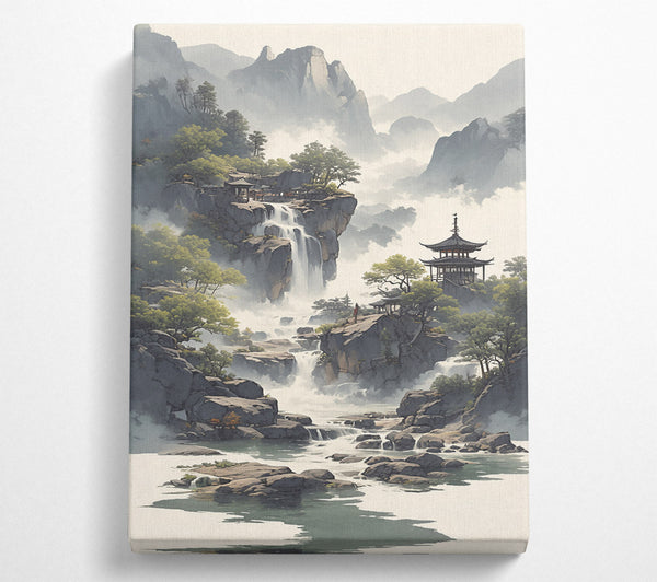  A Canvas Print of Silver Mist Waterfall Canvas Art