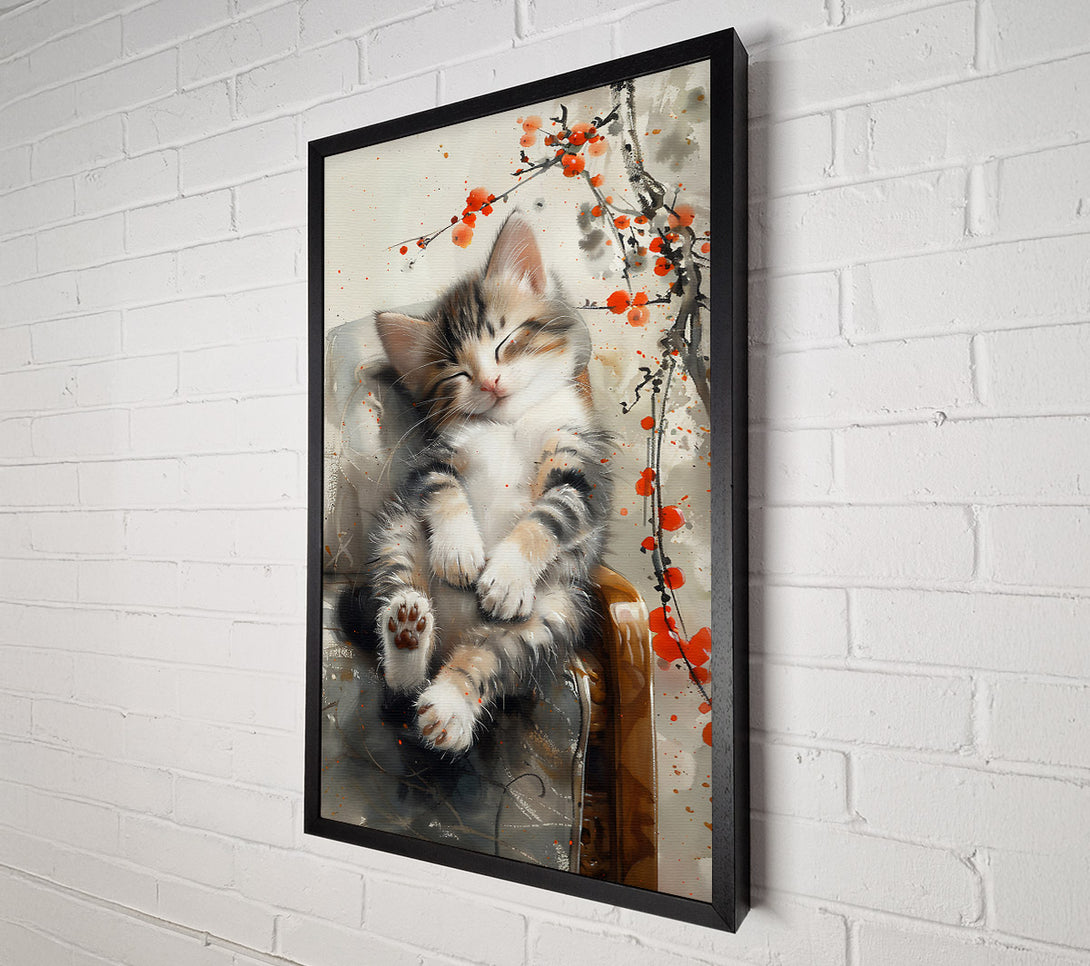  A Canvas Print of Red Dreams Of A Kitten Canvas Art