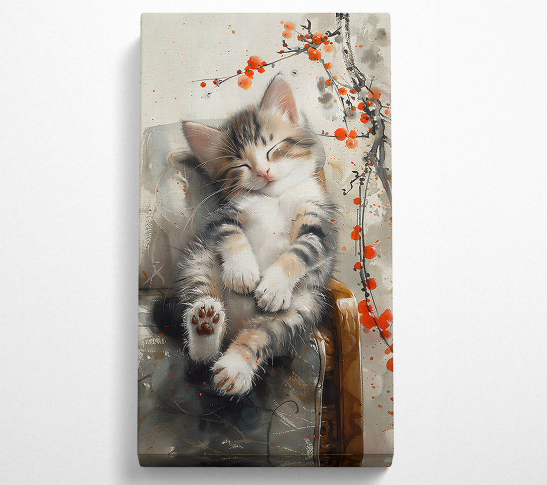  A Canvas Print of Red Dreams Of A Kitten Canvas Art