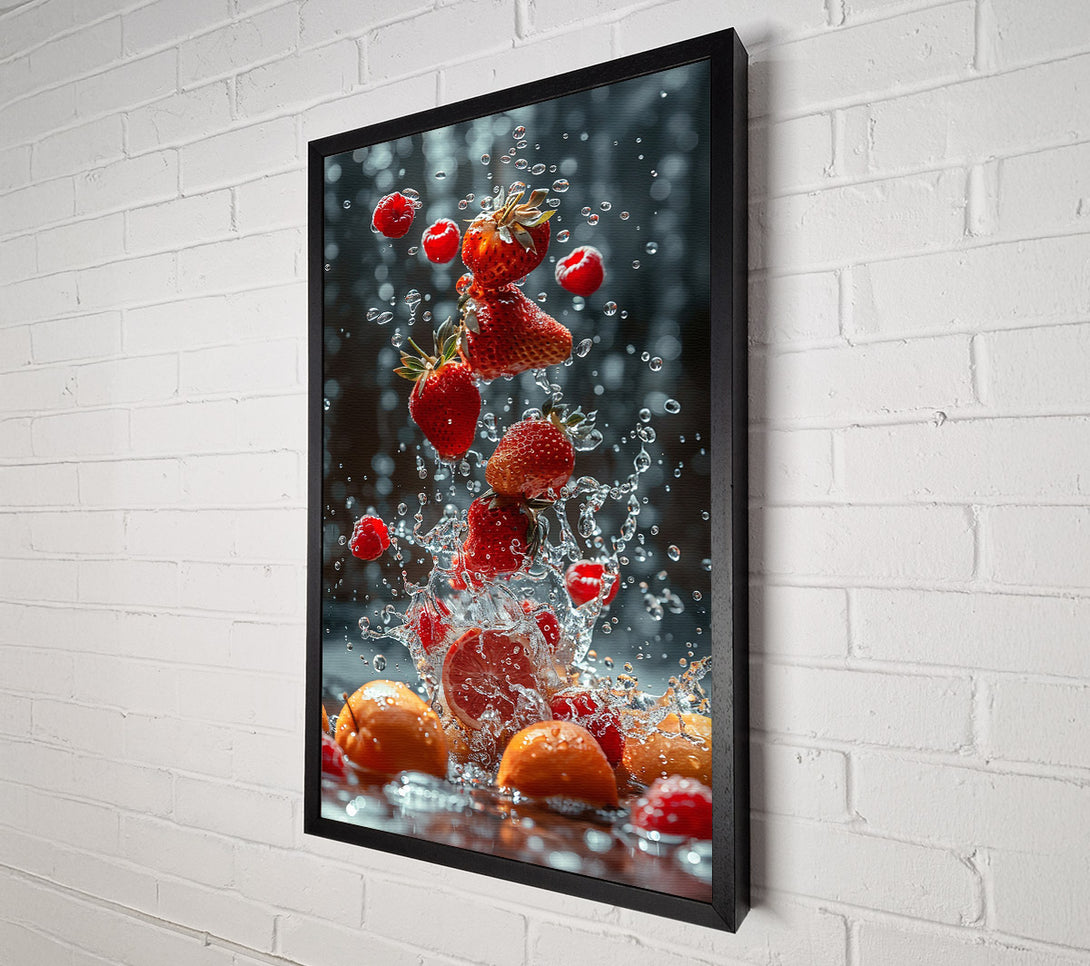  A Canvas Print of Red Splash Of Fruit Canvas Wall Art