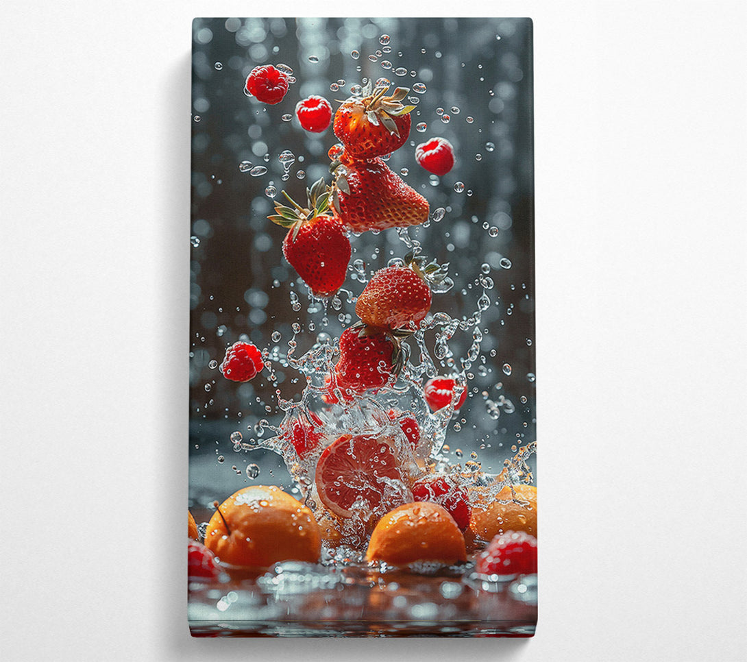  A Canvas Print of Red Splash Of Fruit Canvas Wall Art