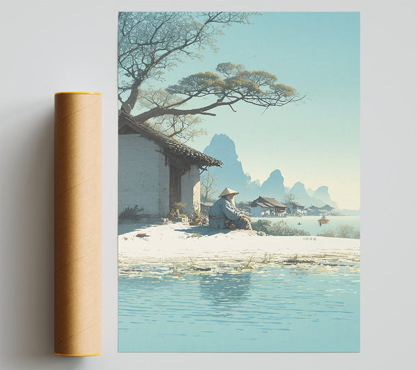 Azure Reflection Of Peace Giclee Print