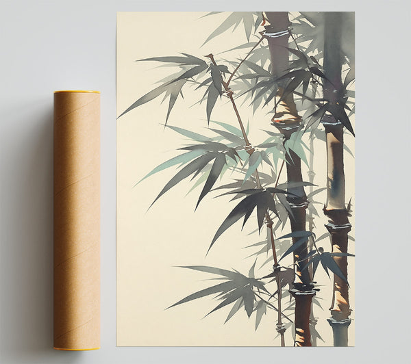 Whispers Of Green Bamboo Print