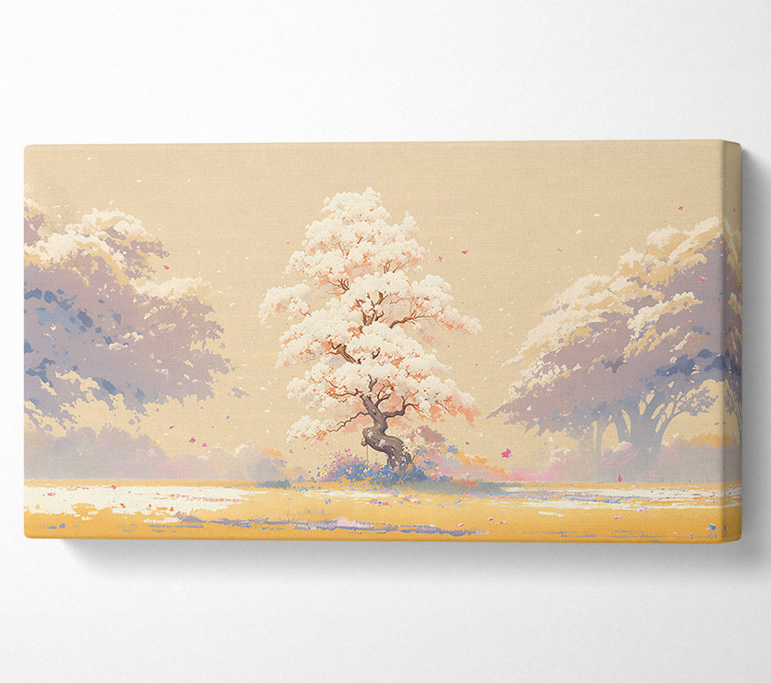  A Canvas Print of Golden Bloom Blossom Canvas Wall Art
