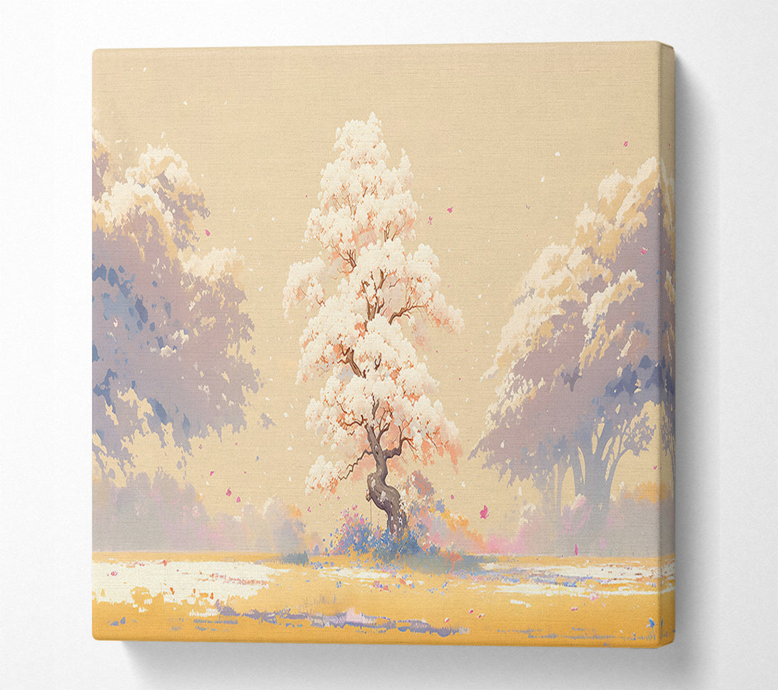  A Canvas Print of Golden Bloom Blossom Canvas Wall Art
