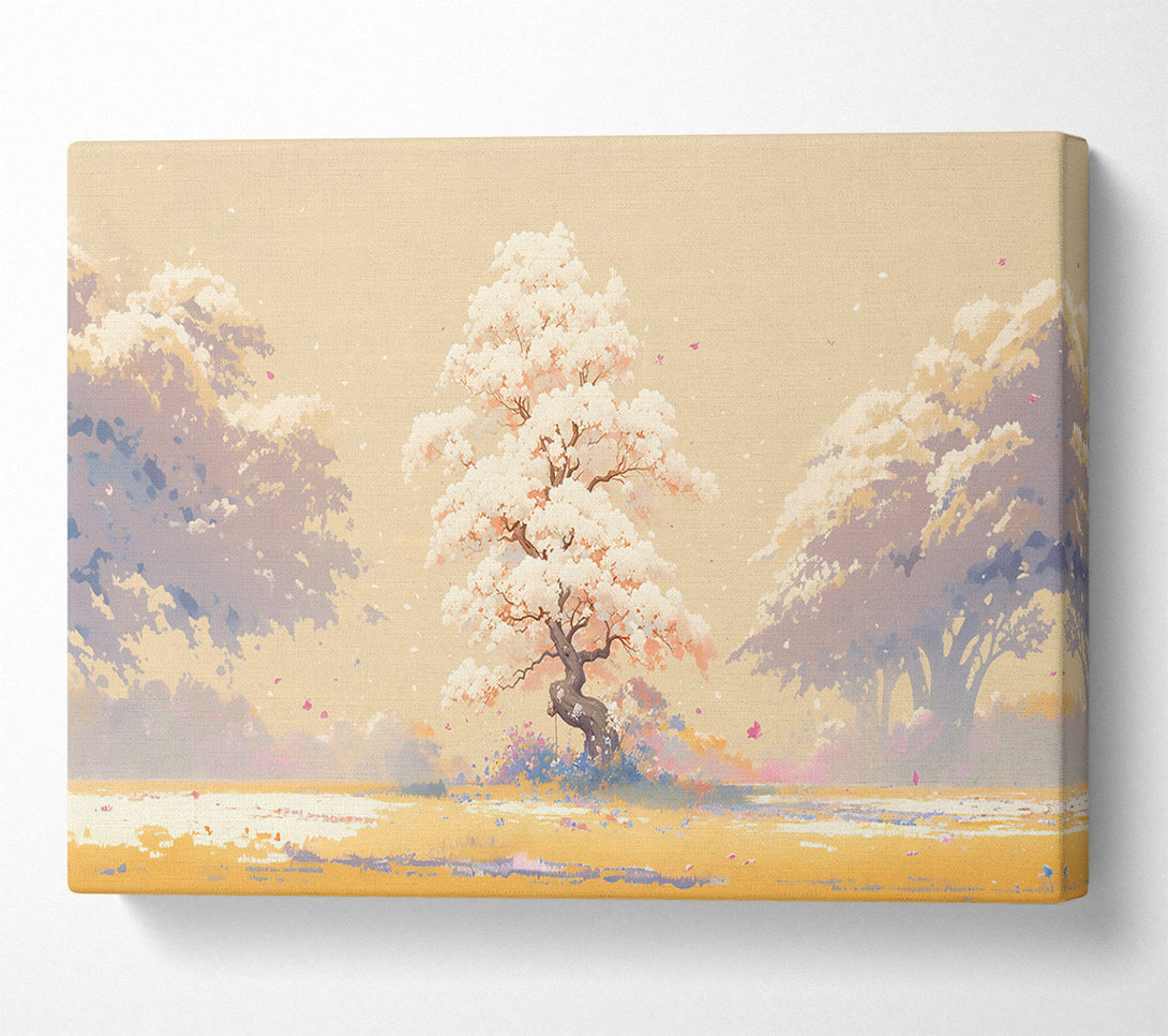  A Canvas Print of Golden Bloom Blossom Canvas Wall Art