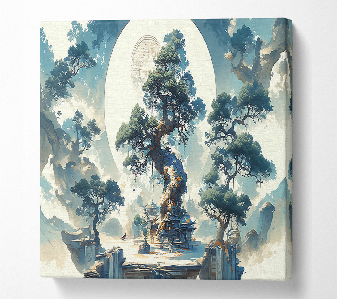  A Canvas Print of Azure Sky Sanctuary Canvas Print