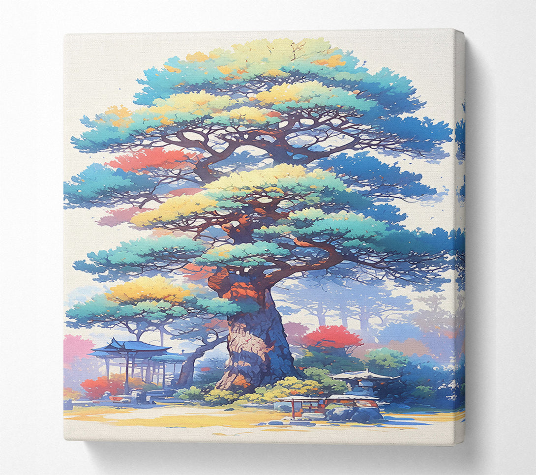  A Canvas Print of Azure Garden Dreamscape Canvas Art