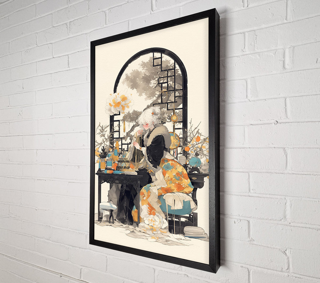  A Canvas Print of Golden Thread Window Canvas Print