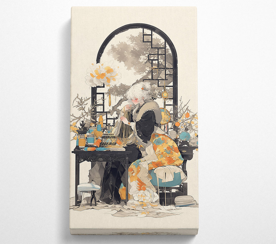  A Canvas Print of Golden Thread Window Canvas Print