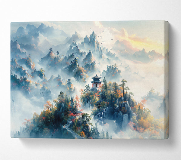  A Canvas Print of Blue Mist Mountains Canvas Print