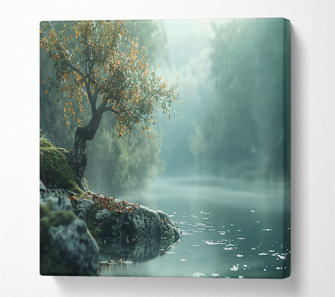  A Canvas Print of Teal Tranquility Canvas Art