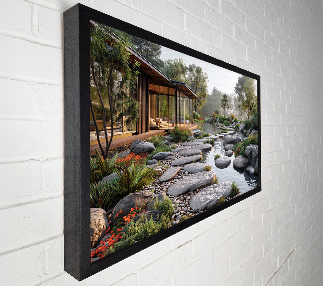  A Canvas Print of Serene Grey Reflections Canvas Print