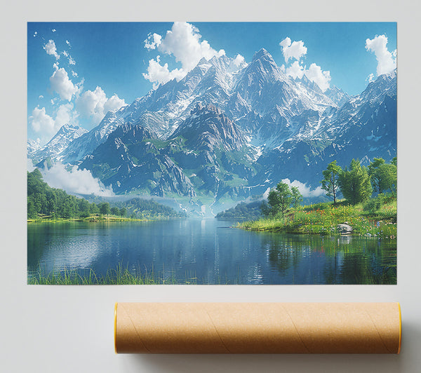 Blue Mountain Lake Poster