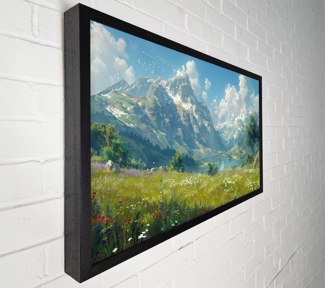  A Canvas Print of Azure Mountain Meadow Canvas Art