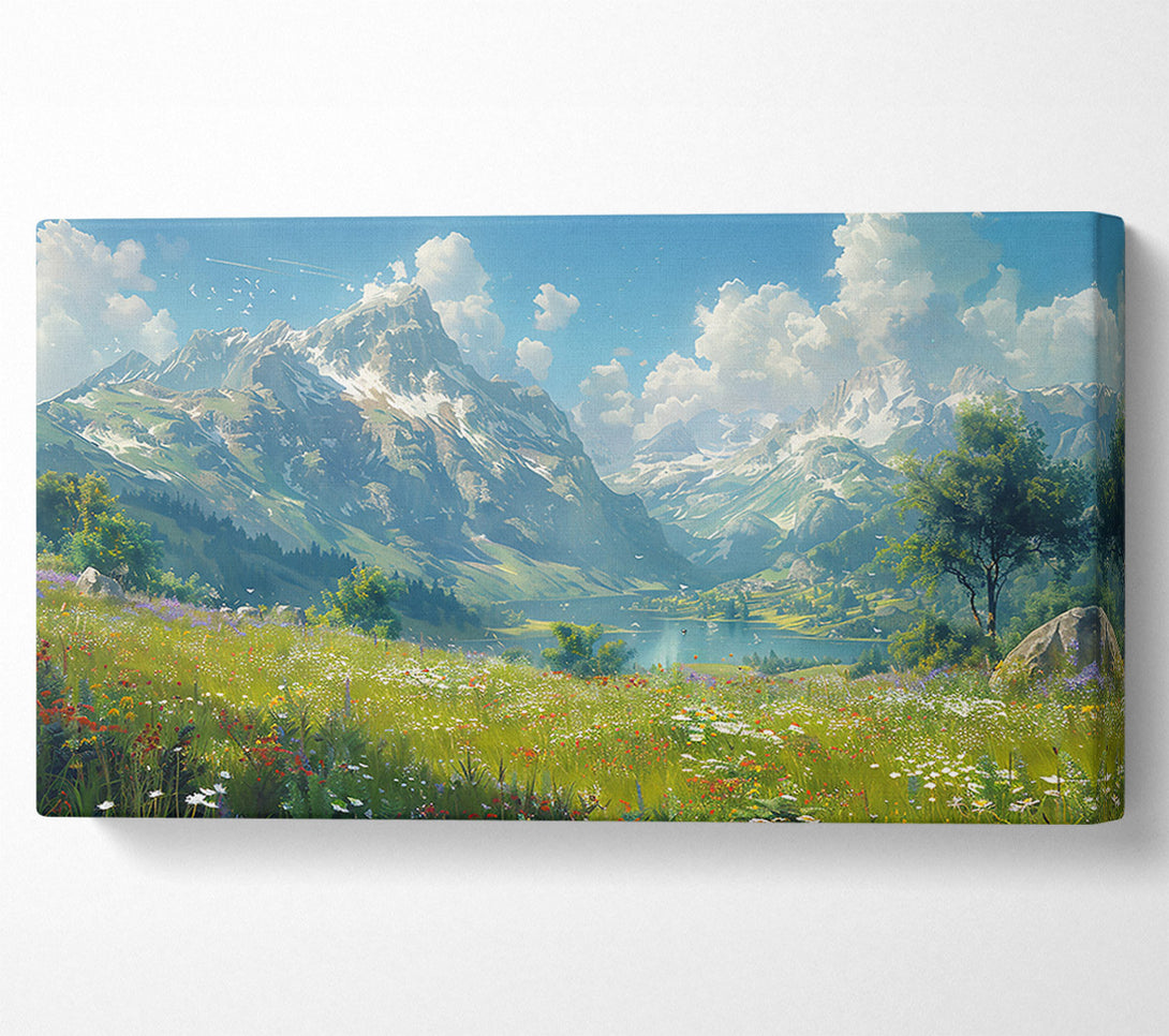  A Canvas Print of Azure Mountain Meadow Canvas Art
