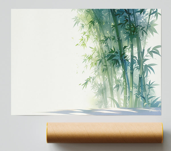 Emerald Bamboo Grove Giclee Print