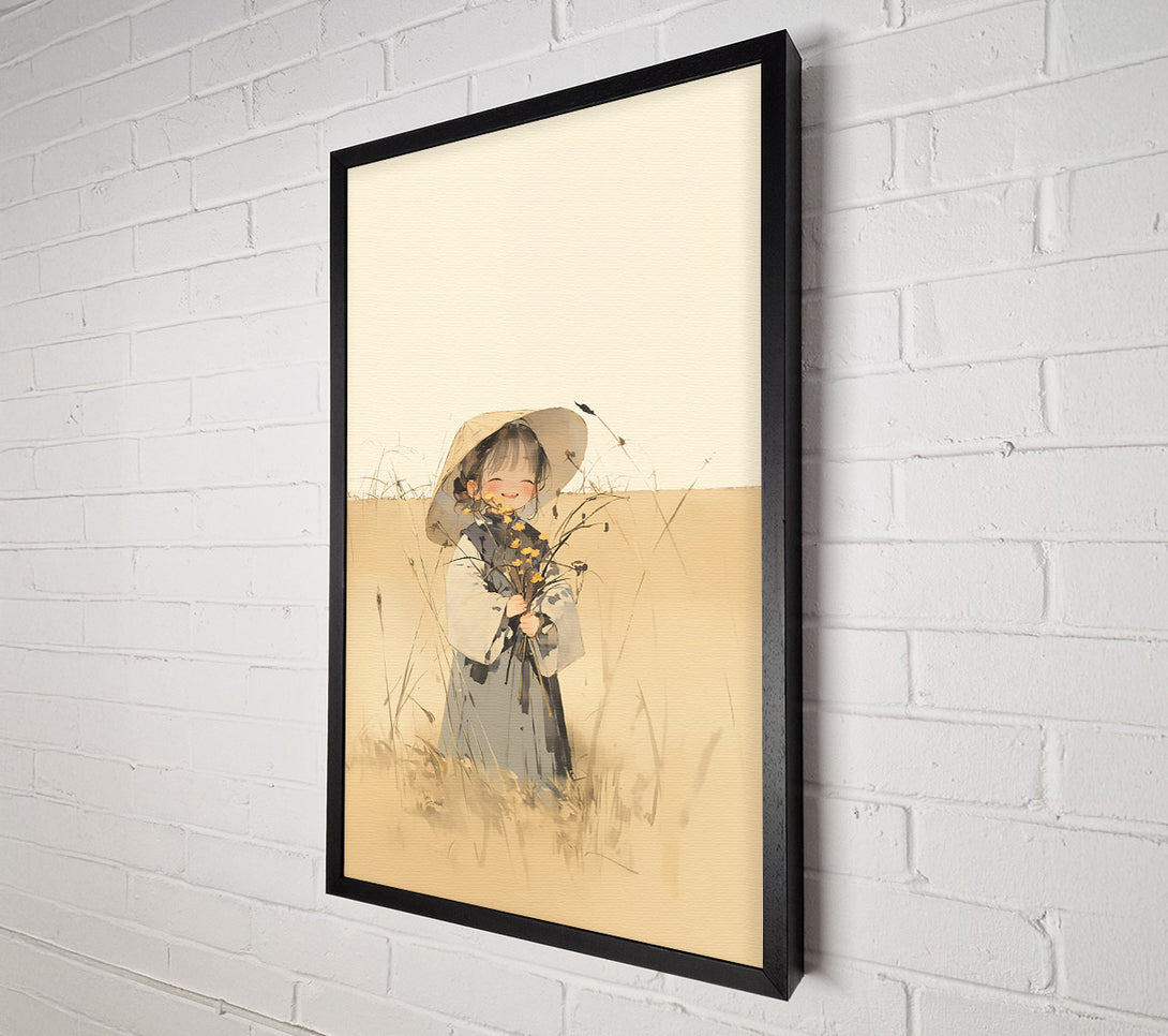  A Canvas Print of Golden Field Smile Canvas Print