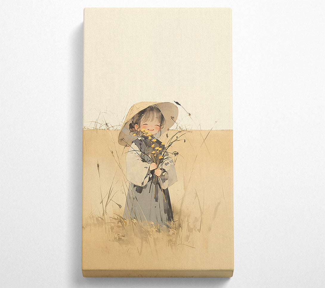  A Canvas Print of Golden Field Smile Canvas Print