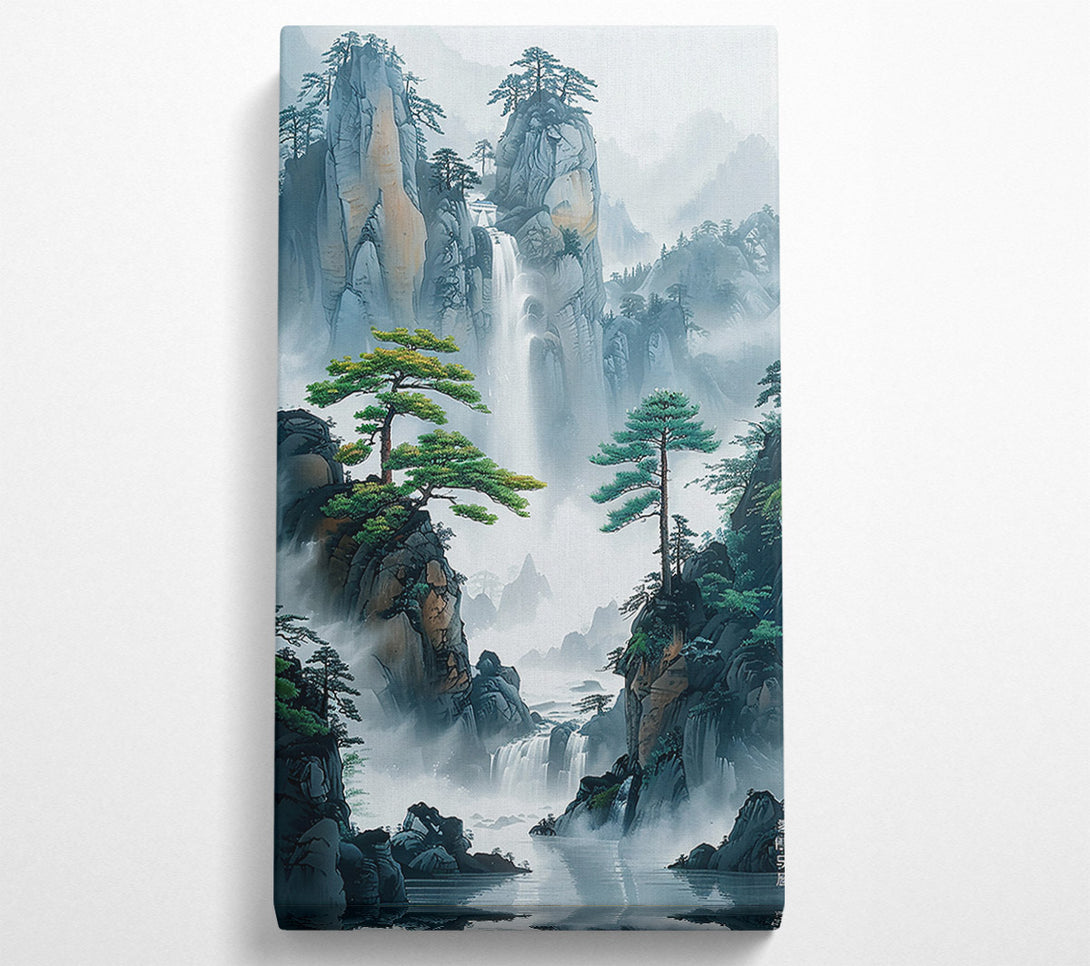 A Canvas Print of Blue Mist Waterfall Landscape Canvas Print