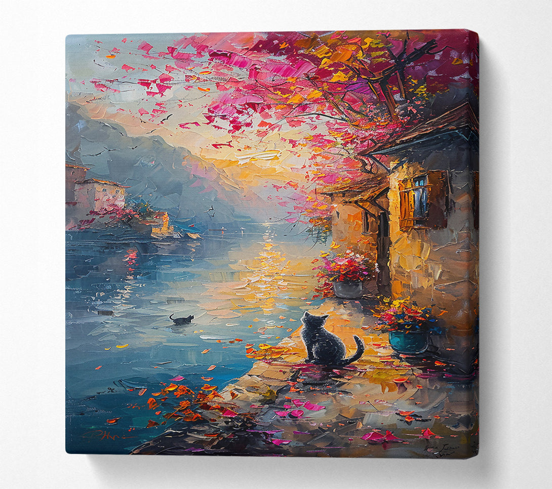  A Canvas Print of Pink Sunset Dreamscape Canvas Art