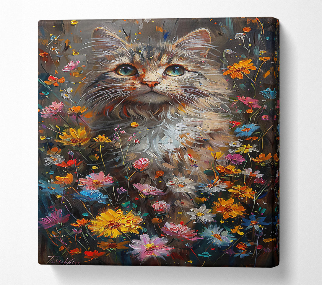  A Canvas Print of Golden Fur In Bloom Canvas Art