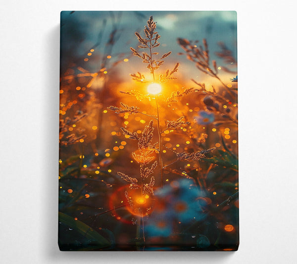  A Canvas Print of Golden Hour Silhouette Canvas Wall Art