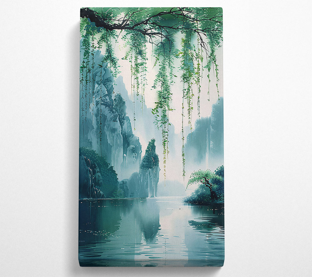  A Canvas Print of Emerald Water Reflection Canvas Wall Art