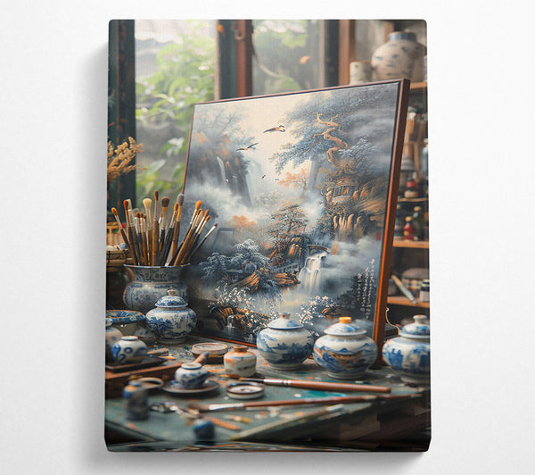  A Canvas Print of Blue Mountain Escape Canvas Art