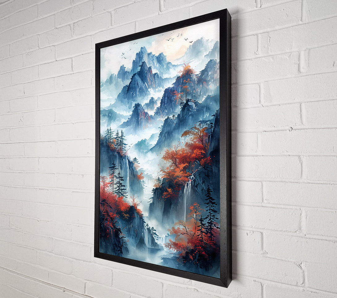  A Canvas Print of Azure Mountain Dreamscape Canvas Wall Art