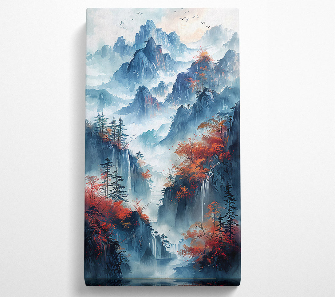  A Canvas Print of Azure Mountain Dreamscape Canvas Wall Art