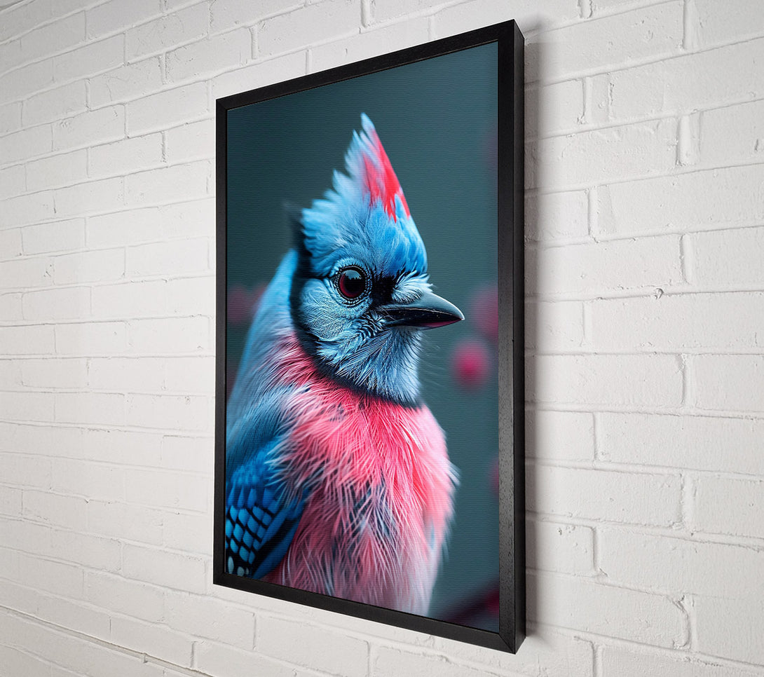  A Canvas Print of Azure Bird Portrait Canvas Print