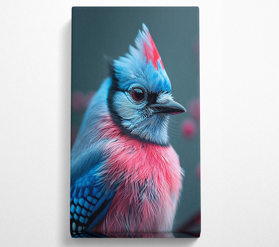  A Canvas Print of Azure Bird Portrait Canvas Print