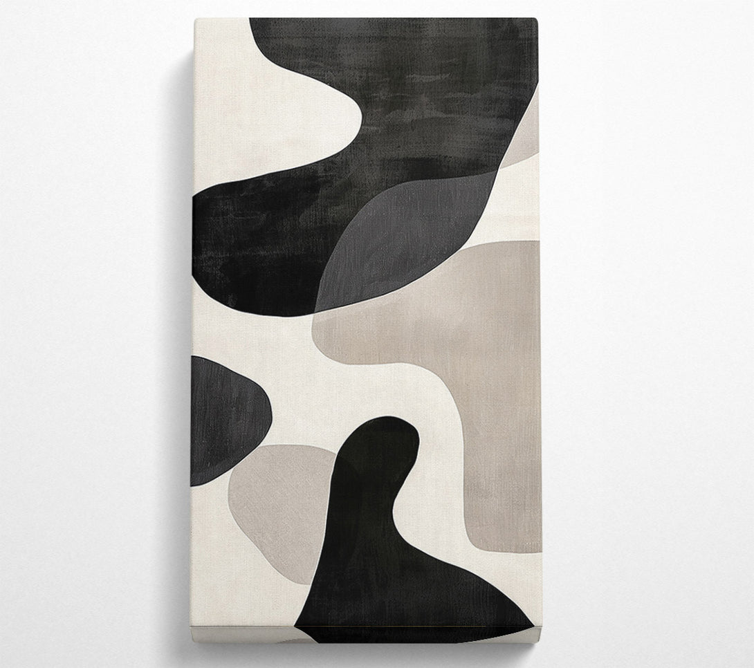  A Canvas Print of Black Organic Shapes Canvas Print