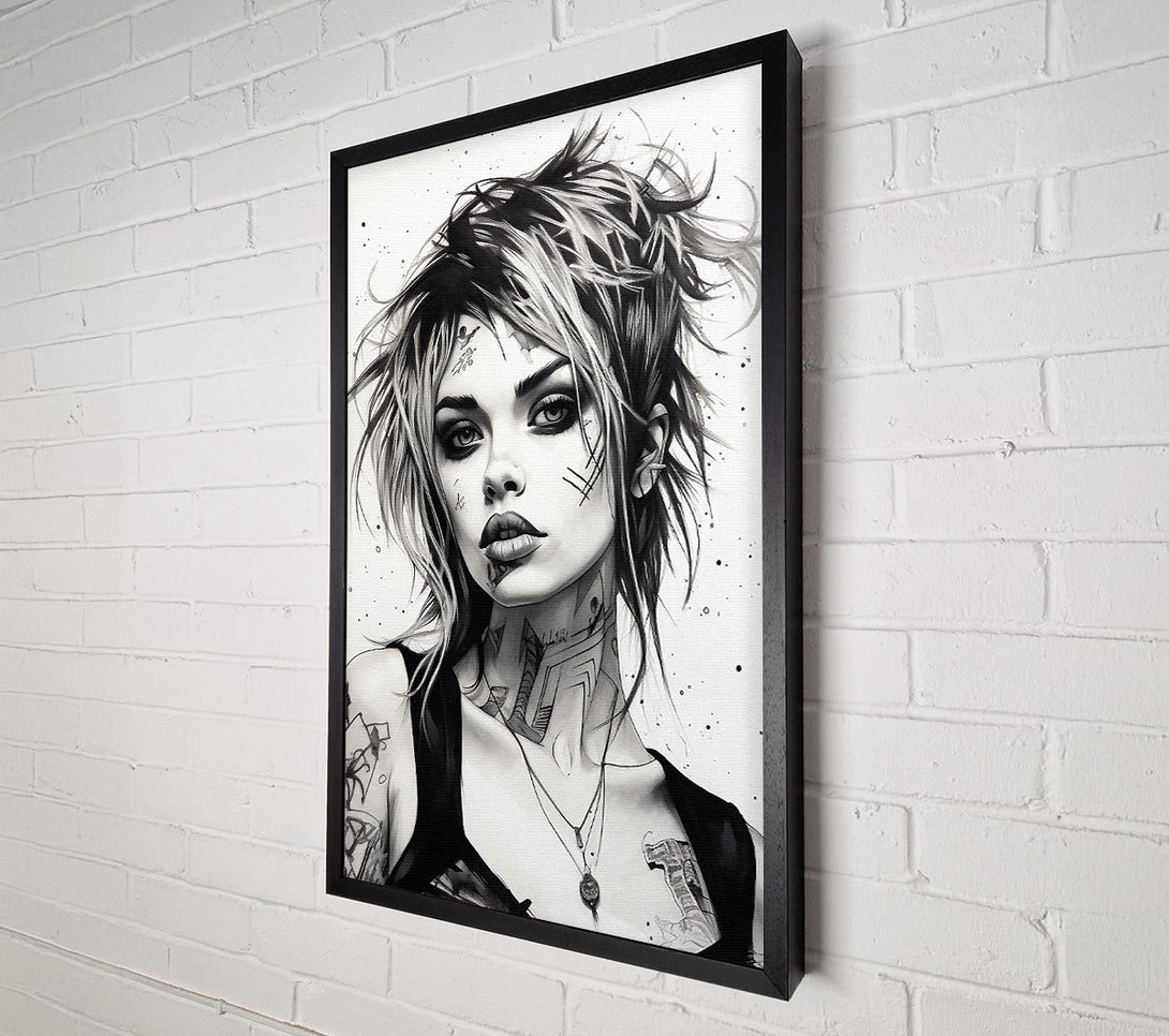  A Canvas Print of Girl Punk Canvas Print