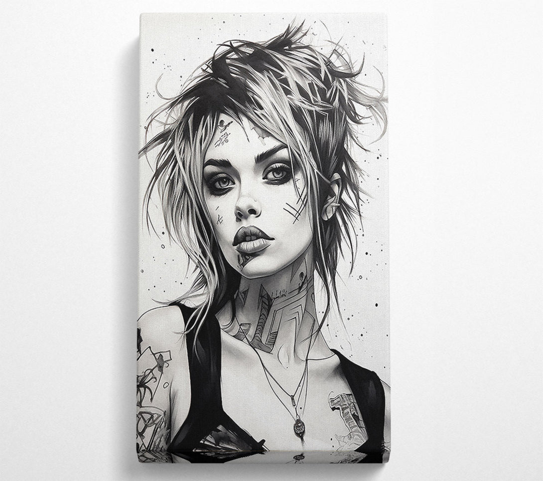 A Canvas Print of Girl Punk Canvas Print