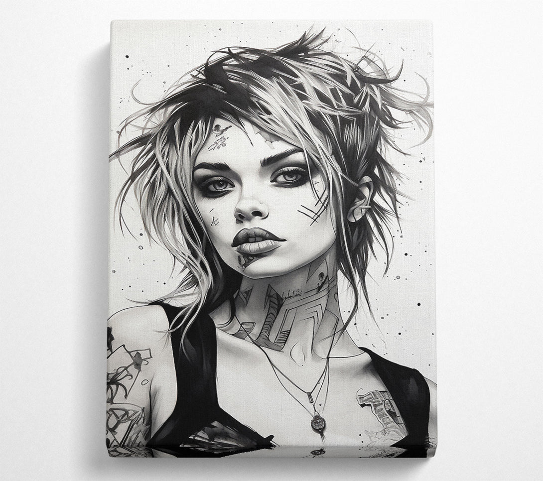  A Canvas Print of Girl Punk Canvas Print