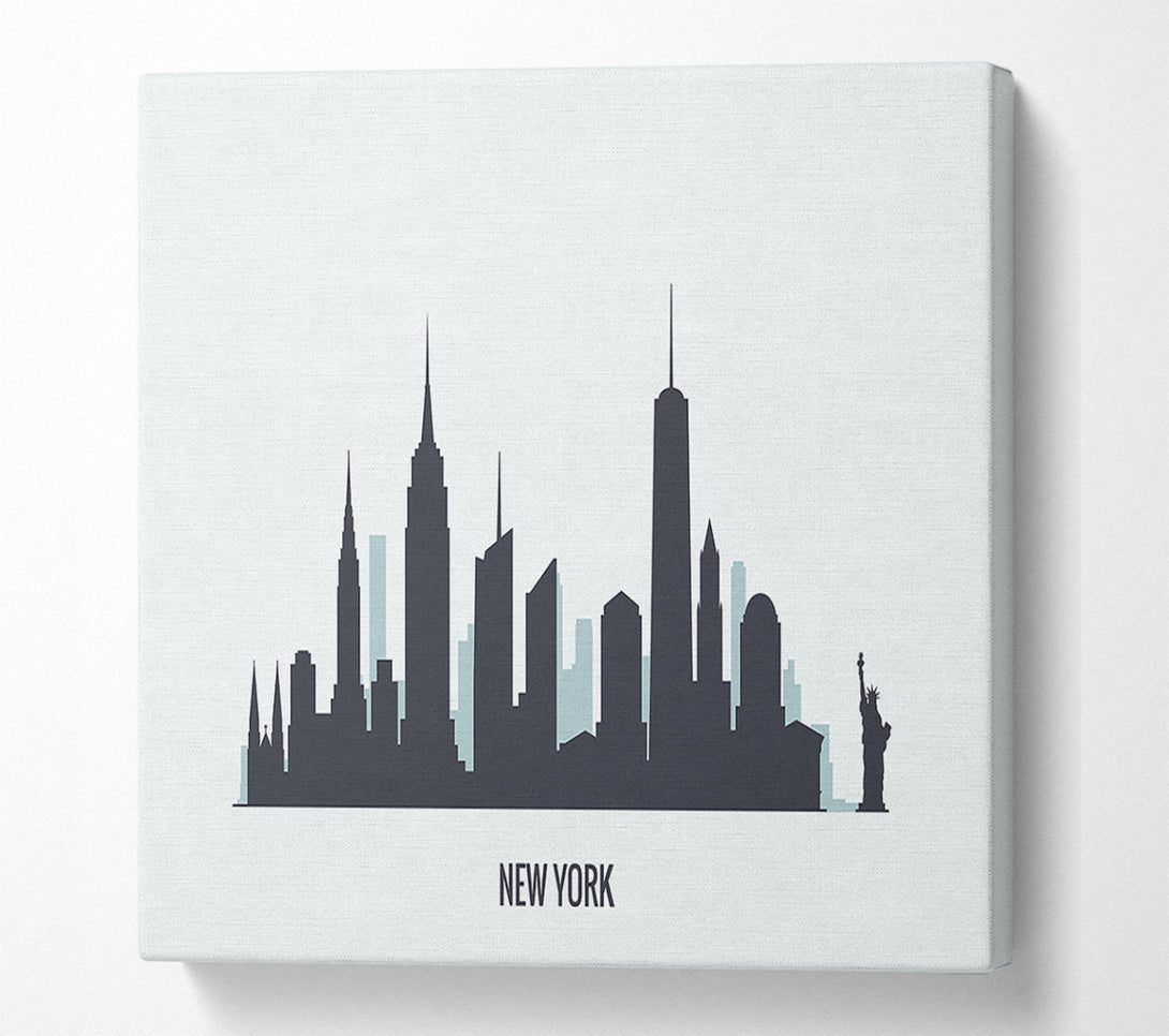  A Canvas Print of Grey Skyline Dreams Canvas Wall Art
